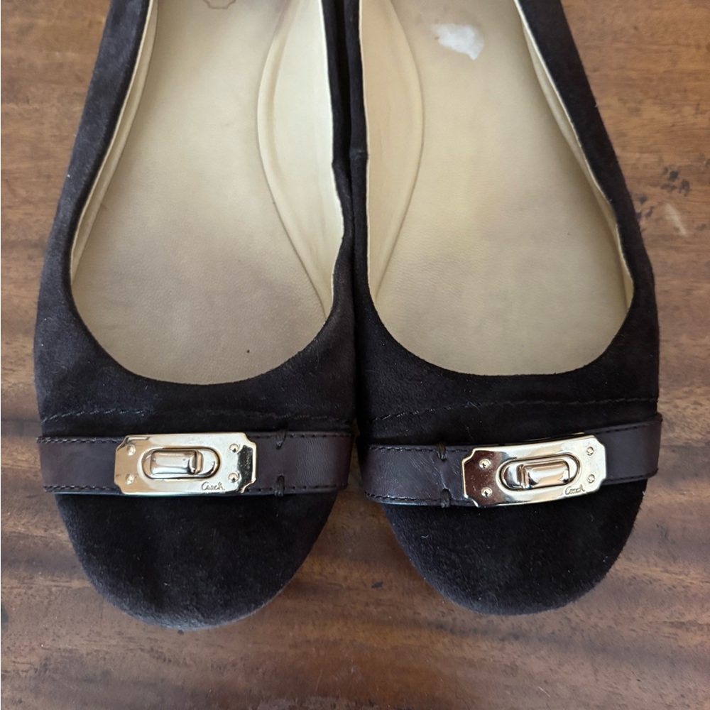 Coach brown suede flats - Picture 5 of 7